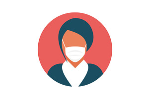 Flat modern minimal avatar icon with, a Technology Illustration by 32pixels