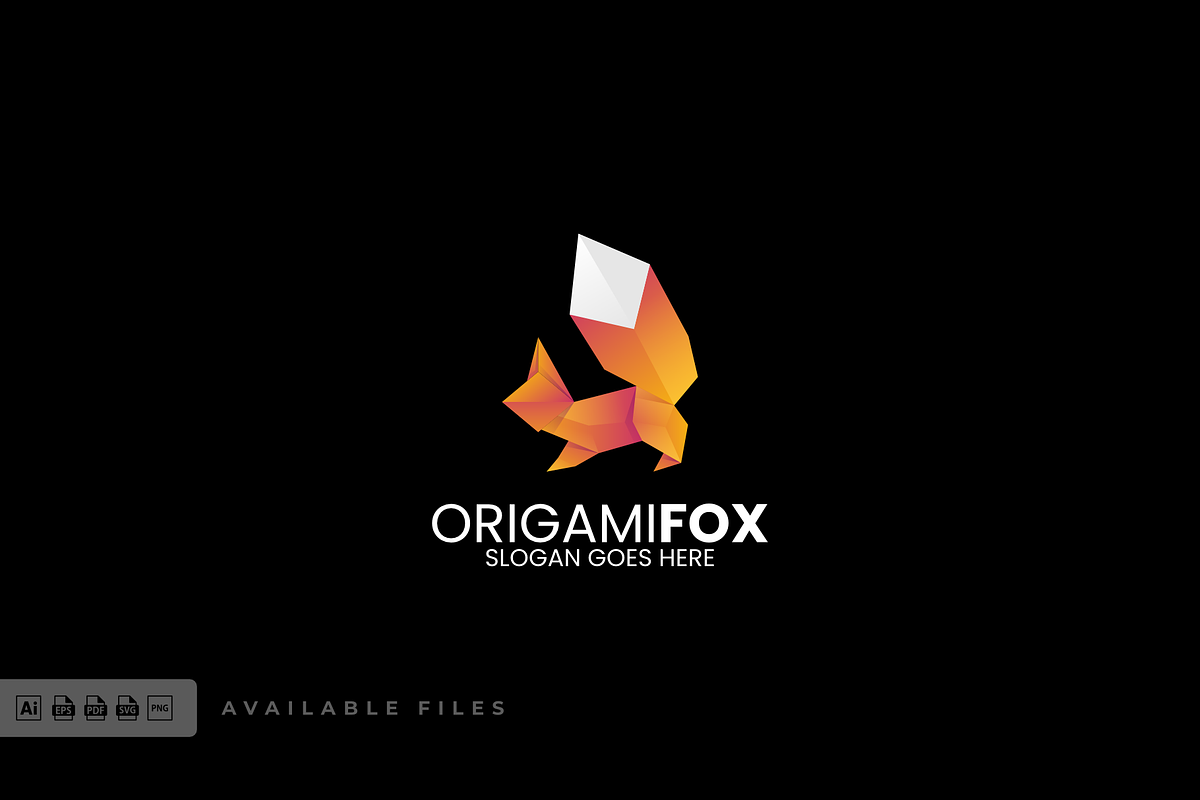 Origami Fox Gradient Colorful Logo, a Branding & Logo Template by ivan_artnivora