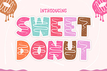 Sweet Donut - Cartoon Font Types