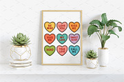 Valentine's Candy Heart Sublimation, an Illustration by Libby Wishes (Thumbnail 6 of 7)