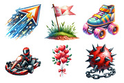 Wildflowers Mario Clipart Bundle, an Illustration by Daily.Designs (Thumbnail 4 of 5)