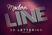 Modern Lines 3D Lerttering, a Graphic by TVartworks (Thumbnail 4 of 12)