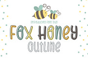 Fox Honey & Fox Honey Outline Fonts, a Handwritten Font by Fox7 By Rattana (Thumbnail 1 of 12)