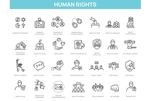 Human Rights Icons, an Outline Icon by Tettygreen