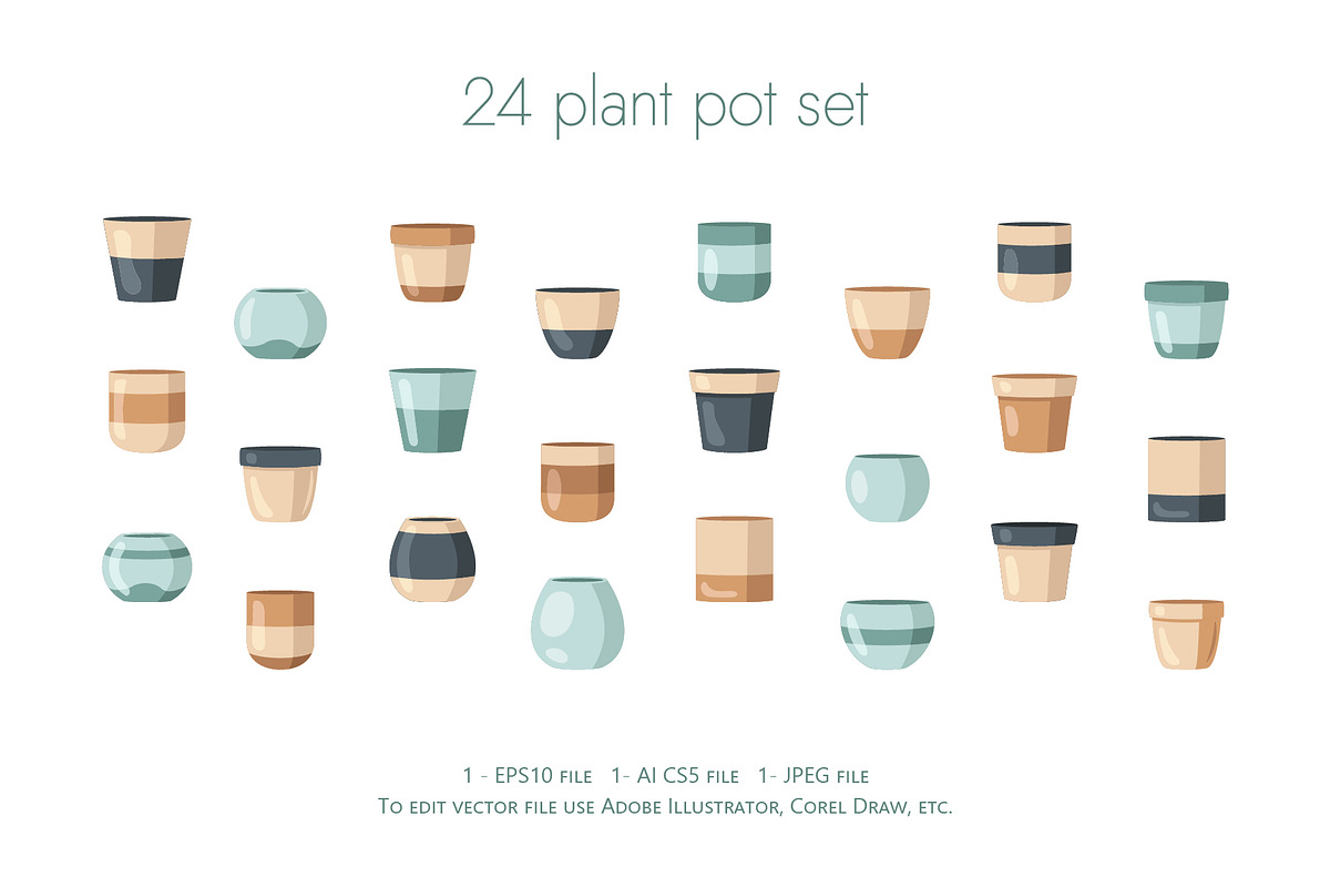 Beautiful House Plants In Pots, a Decorative Illustration by Art Design (Photo 5 of 7)