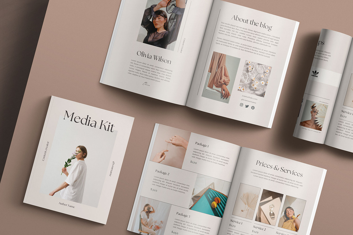 PERKY | Media Kit Canva Template, a Magazine Template by Sierra Creative Studio (Photo 2 of 10)