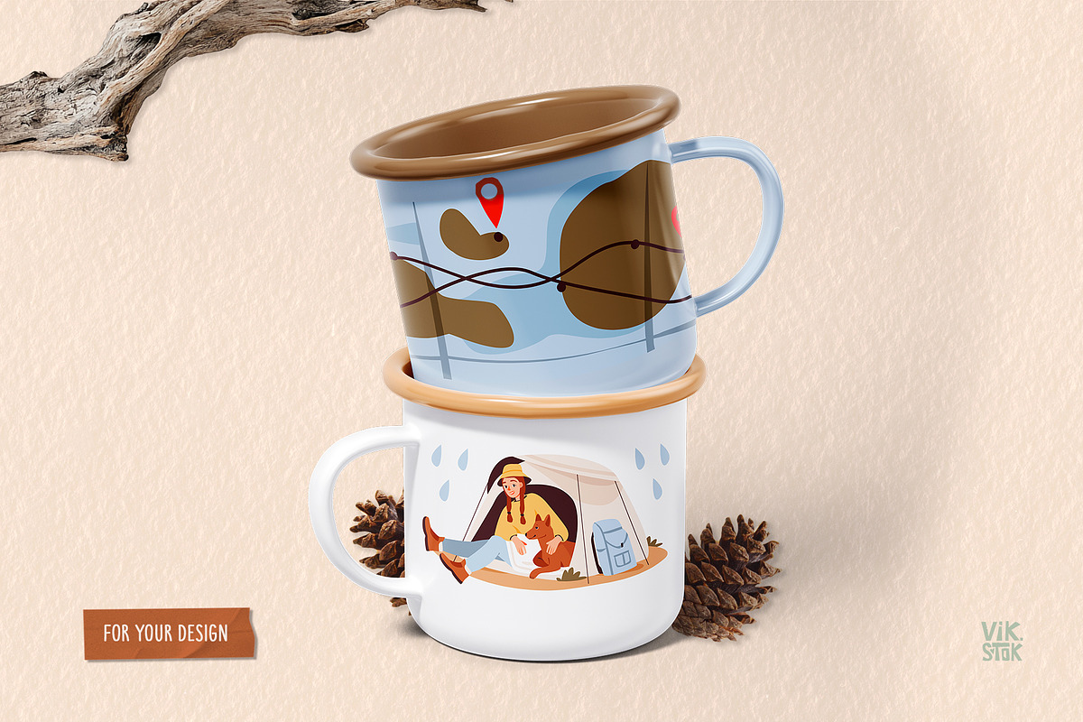 Cozy Travel & Hiking Adventure, a Sport Illustration by vik.stock (Photo 4 of 4)