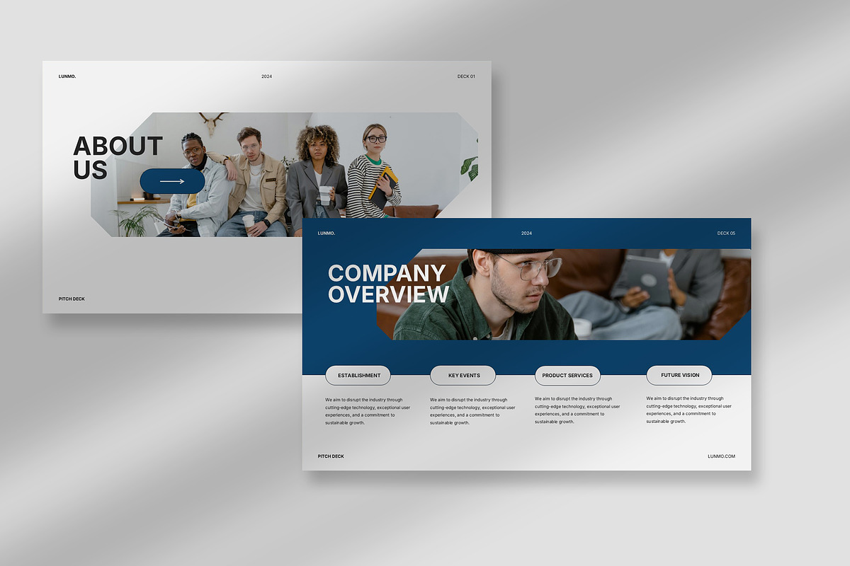 Lunmo : Pitch Deck Powerpoint, a Presentation Template by Punkl Camp (Photo 3 of 7)