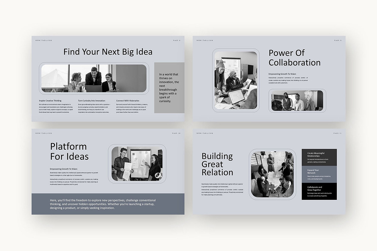 Taka : Pitch Deck Kit Powerpoint, a Presentation Template by Punkl Camp (Photo 5 of 16)