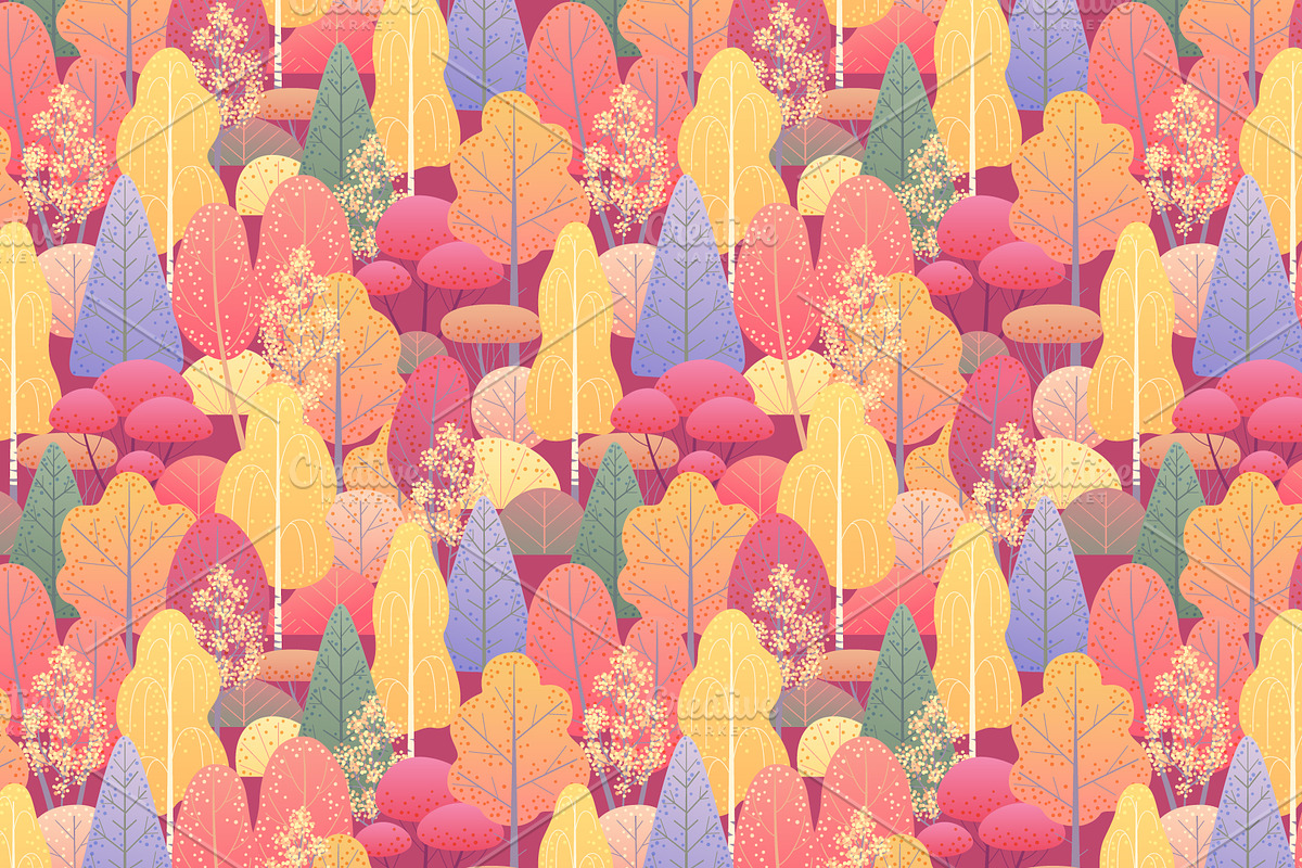 Autumn Landscapes and Foliage Decor, a Decorative Illustration by Valentyna Smordova (Photo 8 of 8)