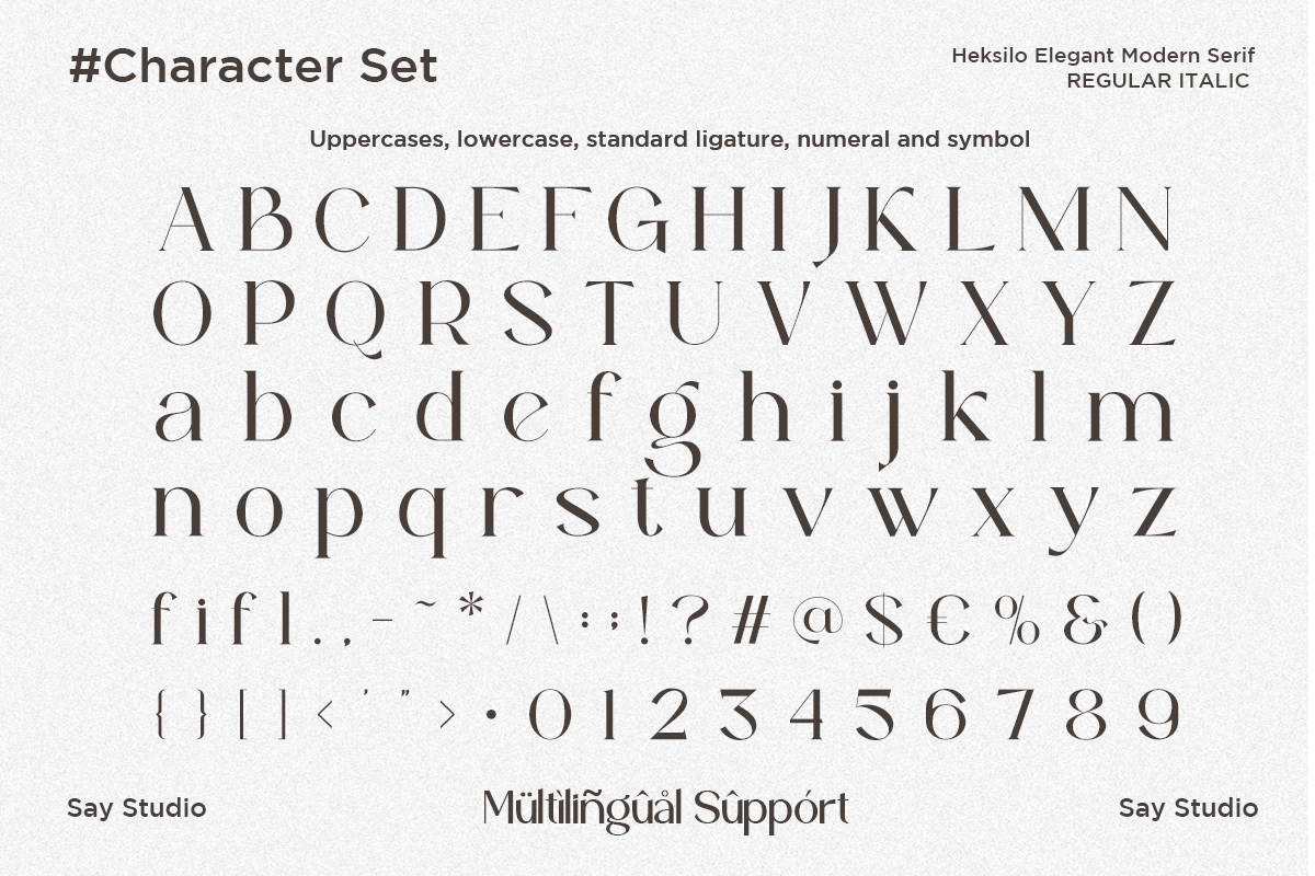 Heksilo - Luxury Serif Font, a Serif Font by Say Studio (Photo 9 of 10)