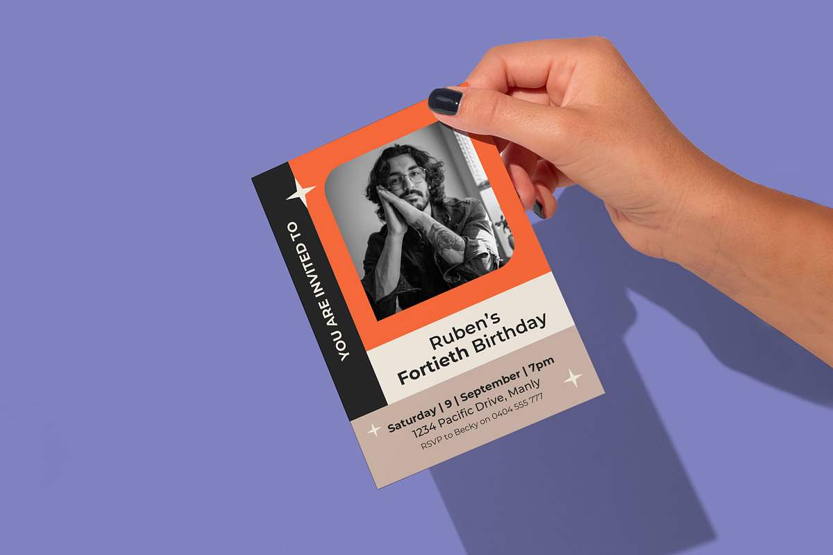 Ruben Birthday Invitation, an Invitation Template by Mountain Folk Creative (Photo 5 of 6)