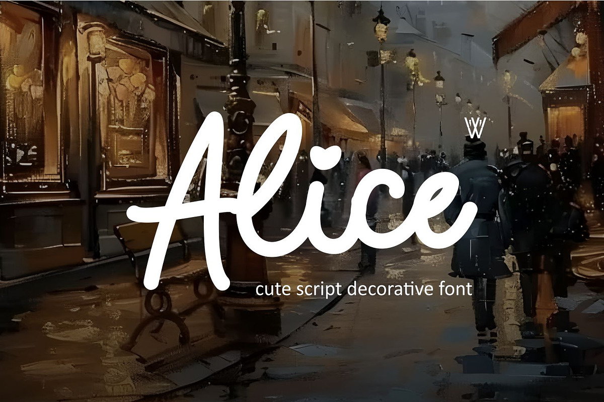 Alice Monoline Font – Cute Script, a Script Font by WhymoreArt (Photo 1 of 10)