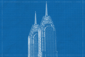 Architecture Blueprint Photo Effect