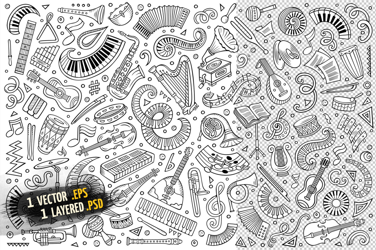 Classic Music Objects Set, an Object Graphic by BALABOLKA (Photo 3 of 4)