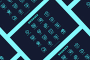 Browser Neon | 16 Thin Line Icons, an Outline Icon by Alex Blogoodf (Thumbnail 9 of 11)