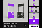 Portable Stand Booth Mockup, a Mockup by hiddemaru (Thumbnail 1 of 4)