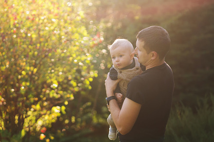 Father with baby boy outdoor, a Person Photo by Elena Vagengeim