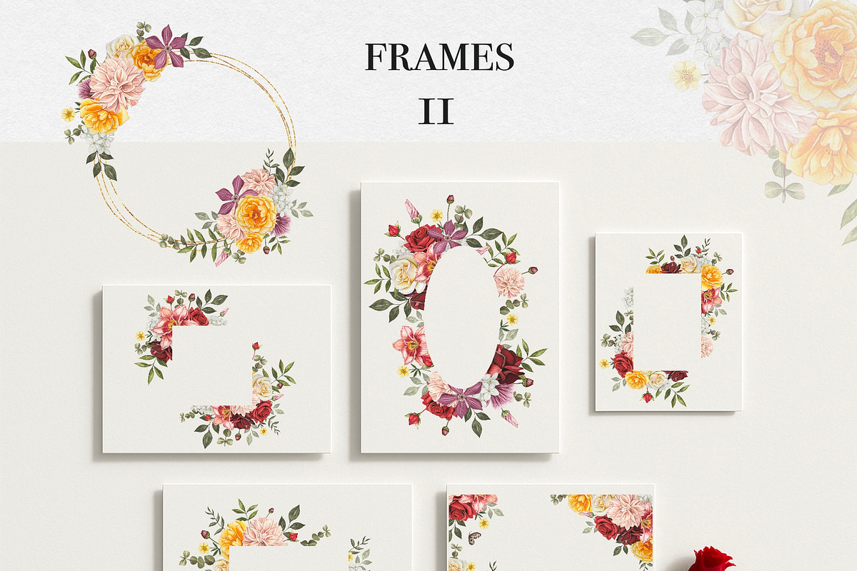 Watercolor Autumn Garden Flowers, an Object Illustration by DiashaArt (Photo 9 of 12)