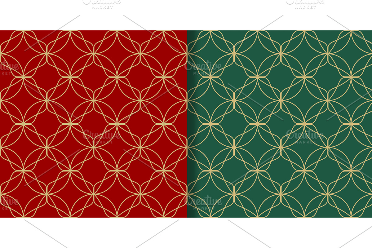 Seamless patterns with lines and, an Object Illustration by Tati_Kli