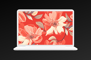 Raspberry Enchantment Floral Pattern