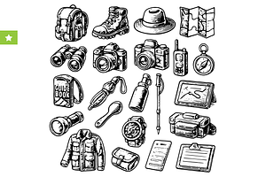 Adventure Travel  Set, an Object Graphic by RT Studio
