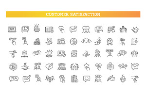 Customer Experience Icons Flat Icons, an Outline Icon by Tettygreen