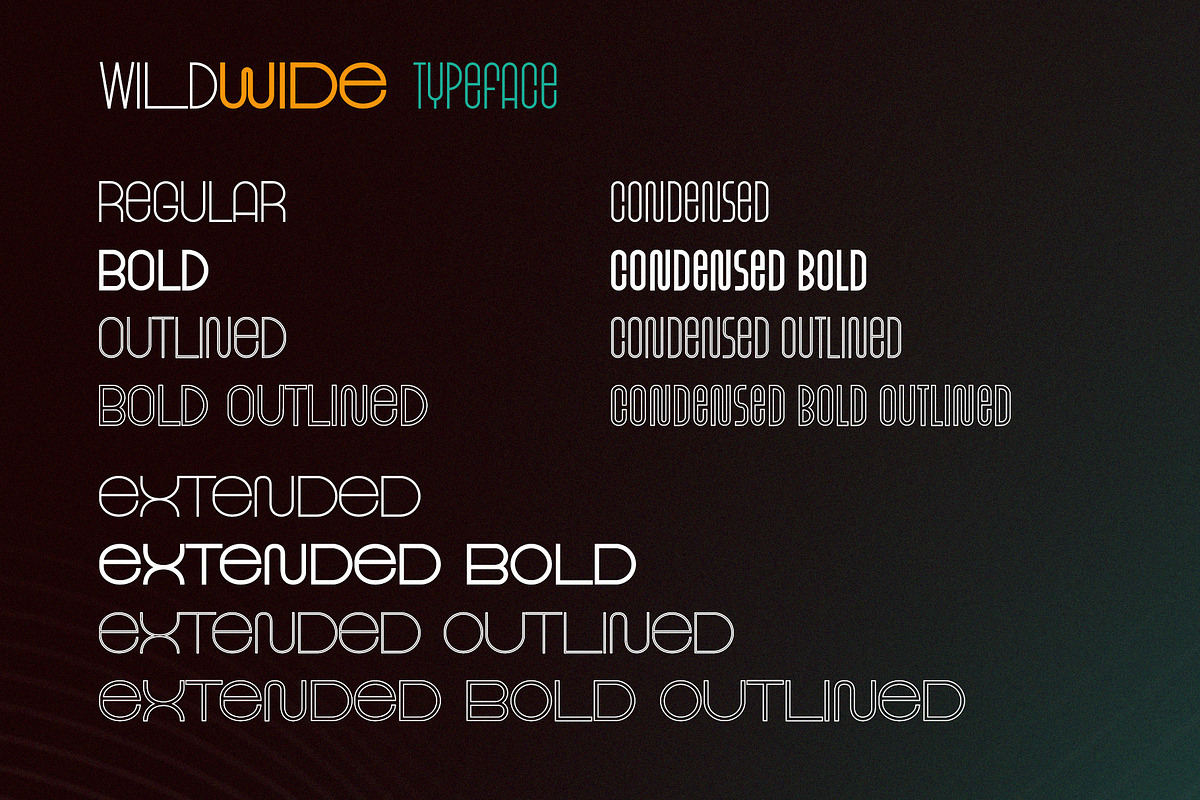 WildWide | Width Variable Typeface, a Sans Serif Font by Kandella's Art (Photo 3 of 10)