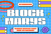 Block Marys - Blocky Display Sans, a Sans Serif Font by Kulokale (Thumbnail 1 of 10)