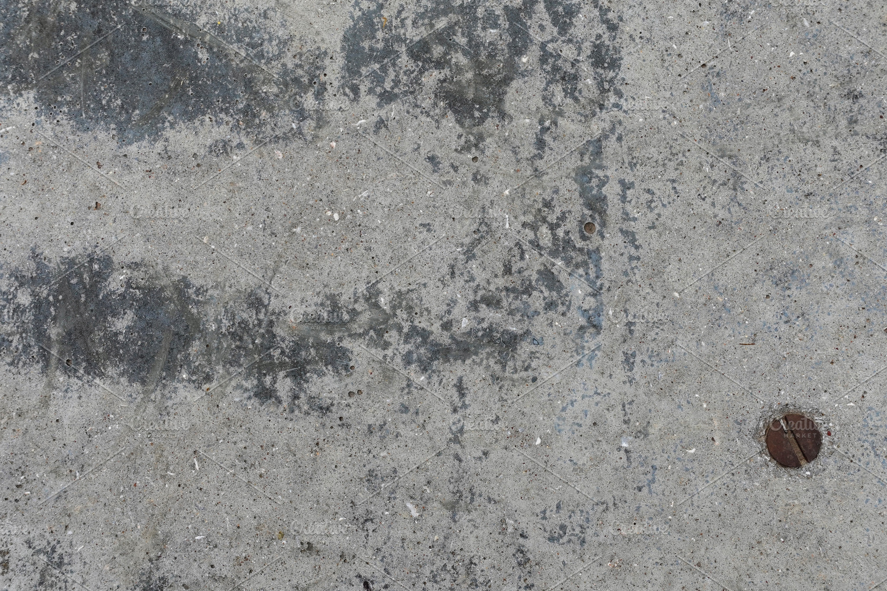 concrete texture and rusty screw, an Abstract Photo by sirylok