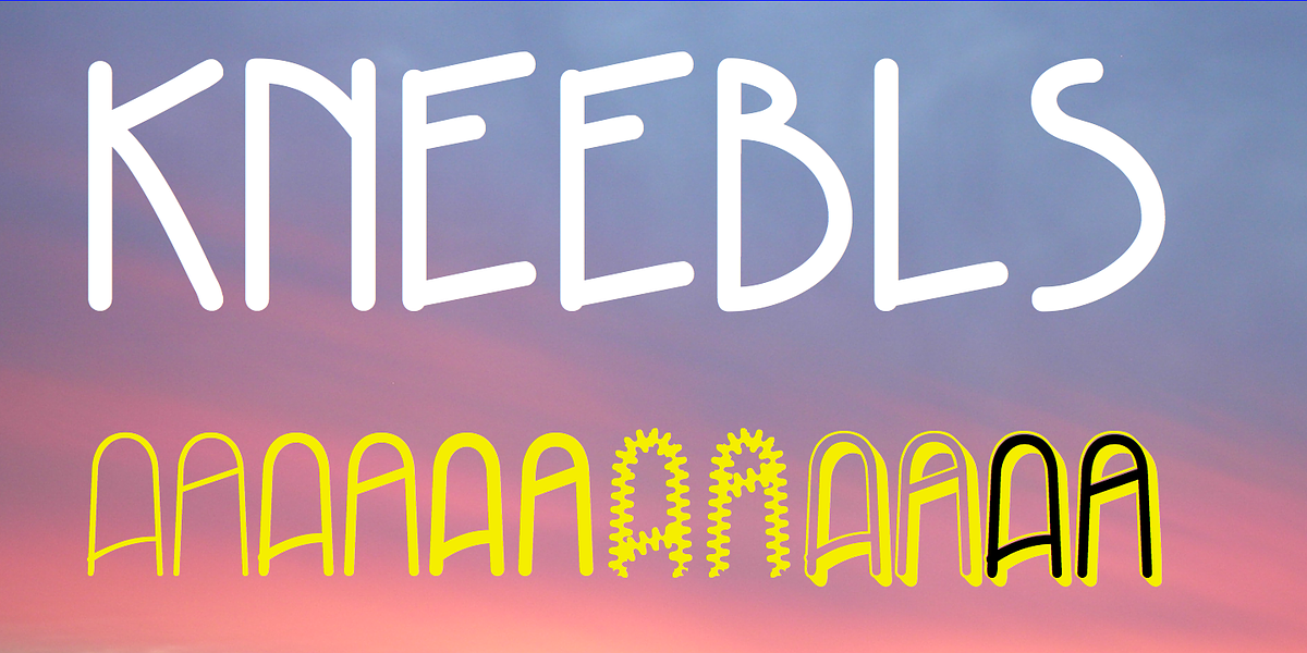 Kneebls, a Handwritten Font by Ingrimayne Type (Photo 1 of 6)