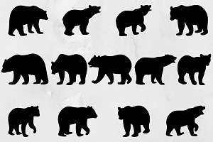 Bear Silhouette SVG, an Animal Illustration by newminddesign