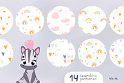 Baby animals and rainbow. clipart, an Animal Illustration by tata_ota (Thumbnail 10 of 13)