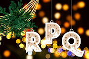 Christmas Alphabet Baubles SVG, an Object 3D Model by Coco Bloom (Thumbnail 1 of 6)
