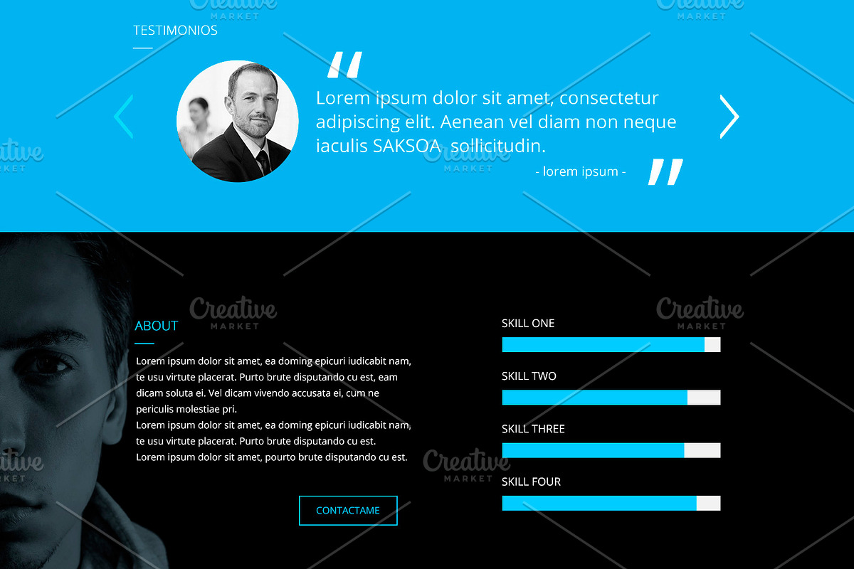Photographer One Page Website PSD, a Landing Page Template by PRtopdesign (Photo 3 of 4)