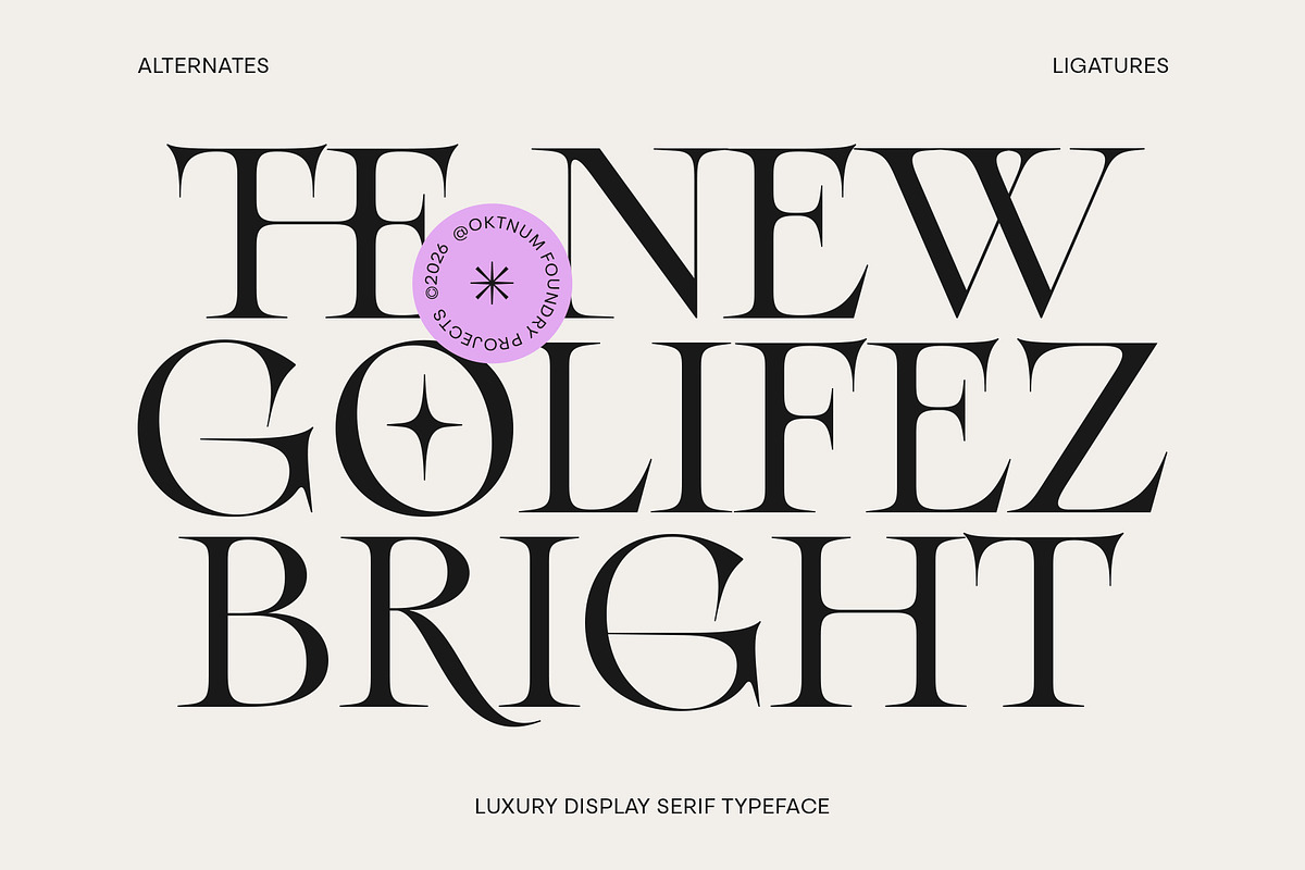 Golifez Bright Serif, a Serif Font by Oktnum Type Foundry (Photo 1 of 15)