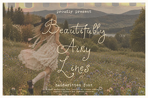 Beautifully Airy Lines Font