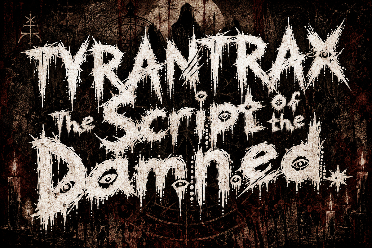 TyranTrax - Metal & Hardcore, a Handwritten Font by HypeWorksCo (Photo 1 of 11)