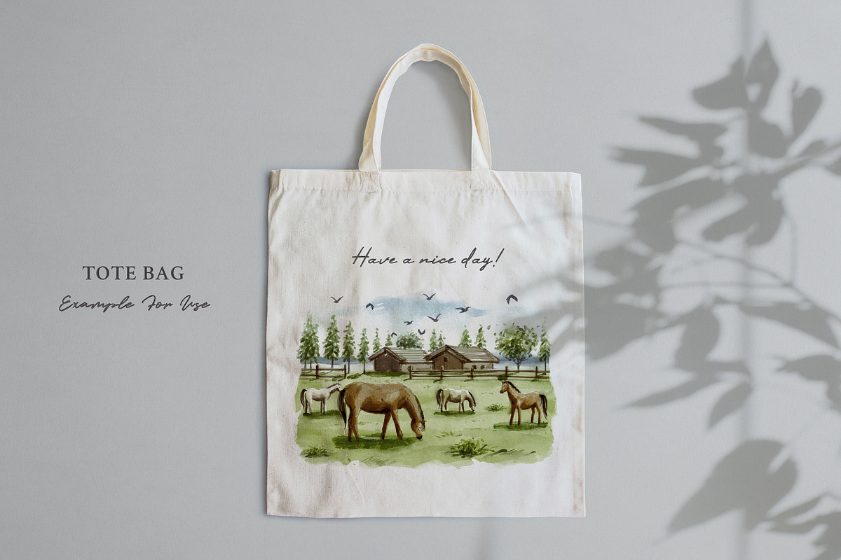 Watercolor Farm & Landscapes, an Animal Illustration by Yorda Studio (Photo 10 of 11)