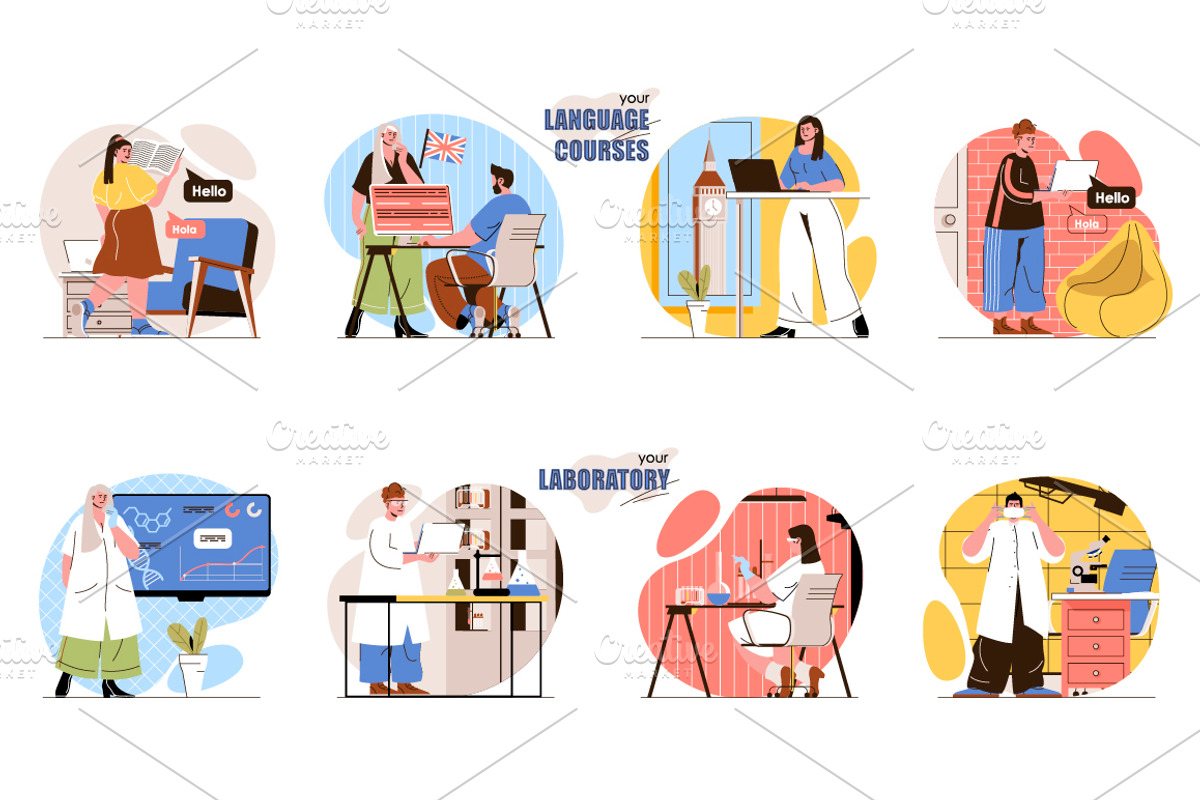 Flat People Concept Illustrations, a Finance Illustration by alexdndz (Photo 8 of 14)