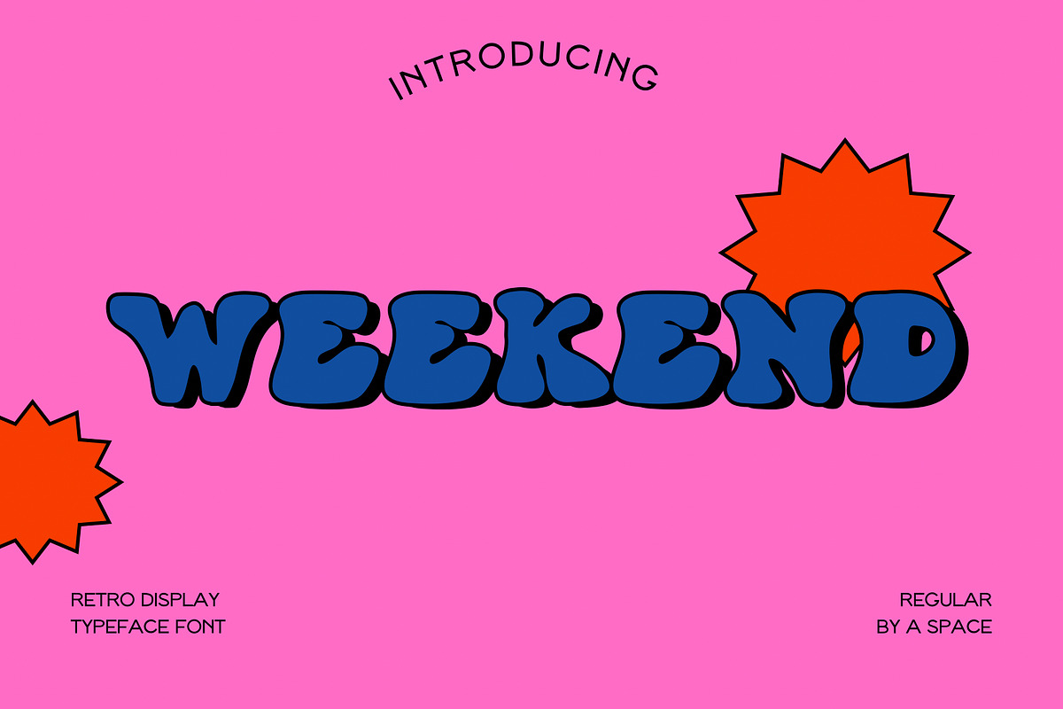 Weekend - Retro Display Font, a Handwritten Font by aeys_land (Photo 1 of 5)