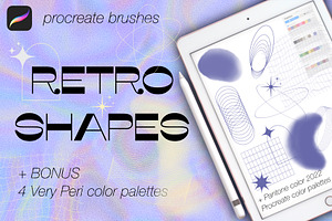 Retro Shapes Brush Set For Procreate