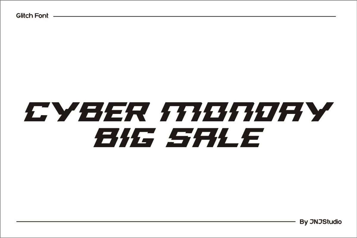 Glitch Style Font, a Sans Serif Font by JNJ Studio (Photo 8 of 10)