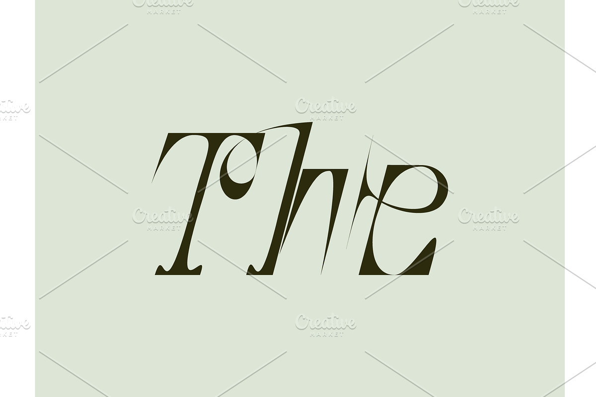 Elegant distorted serif typography, an Object Illustration by Serebrennikov