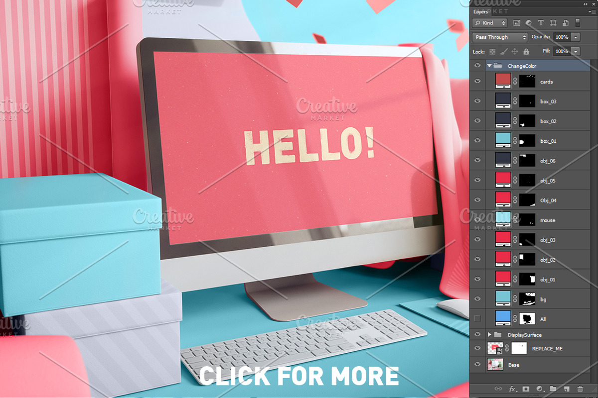 5 Colorful MockUp Workplace, a Mac Mockup by As Good As Possible (Photo 5 of 5)