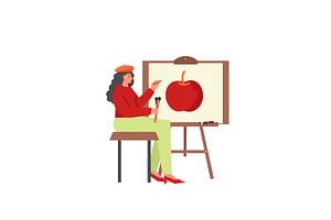 Art creation, vector flat style, an Object Illustration by Sky Pics Studio