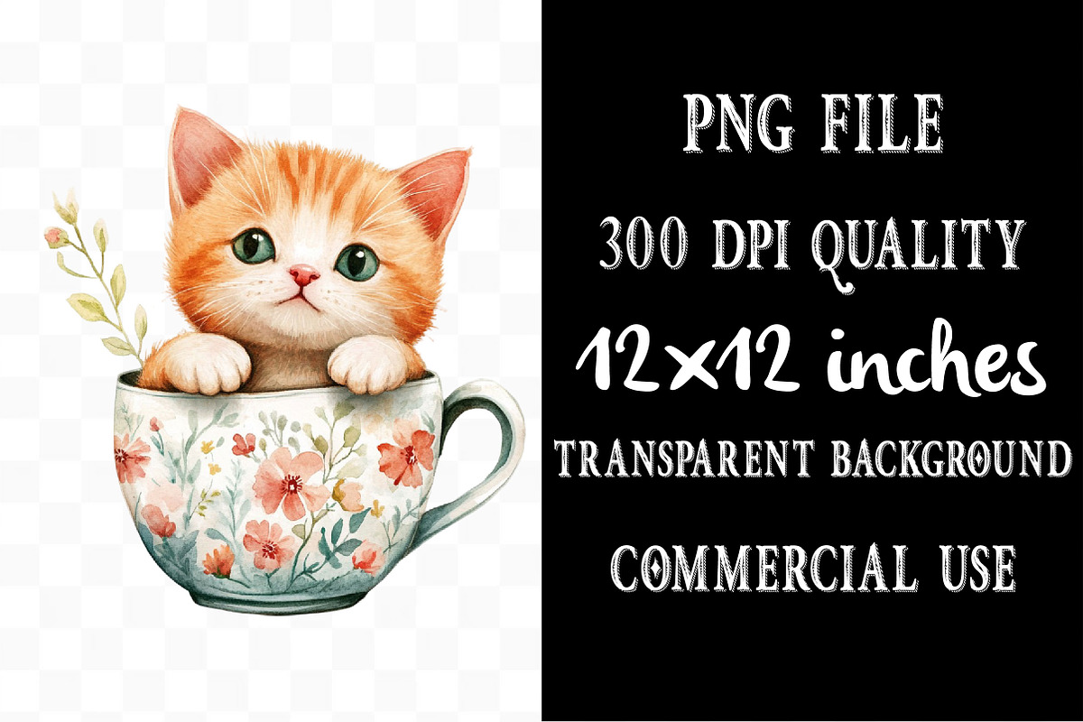 Watercolor Cat Mom Clip Art, an Illustration by Designking (Photo 5 of 10)