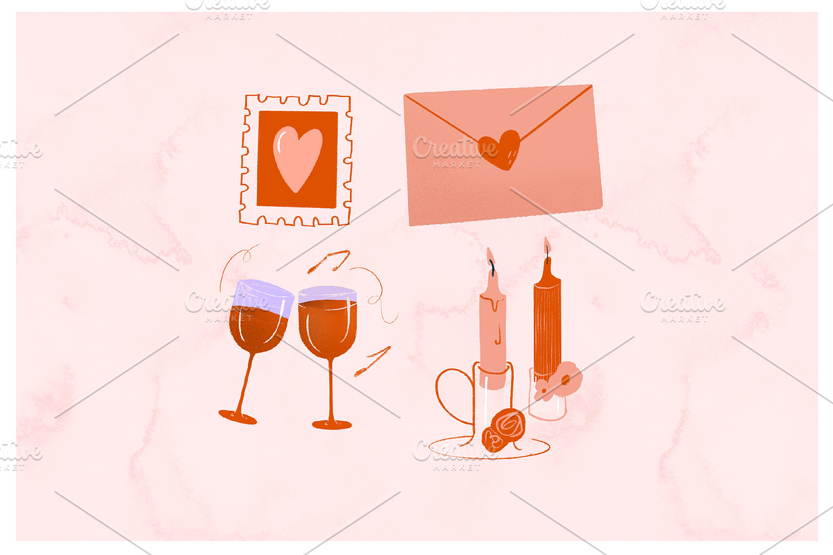Valentine Graphics - Cute Clip Art, a Decorative Illustration by Marinastu (Photo 7 of 9)