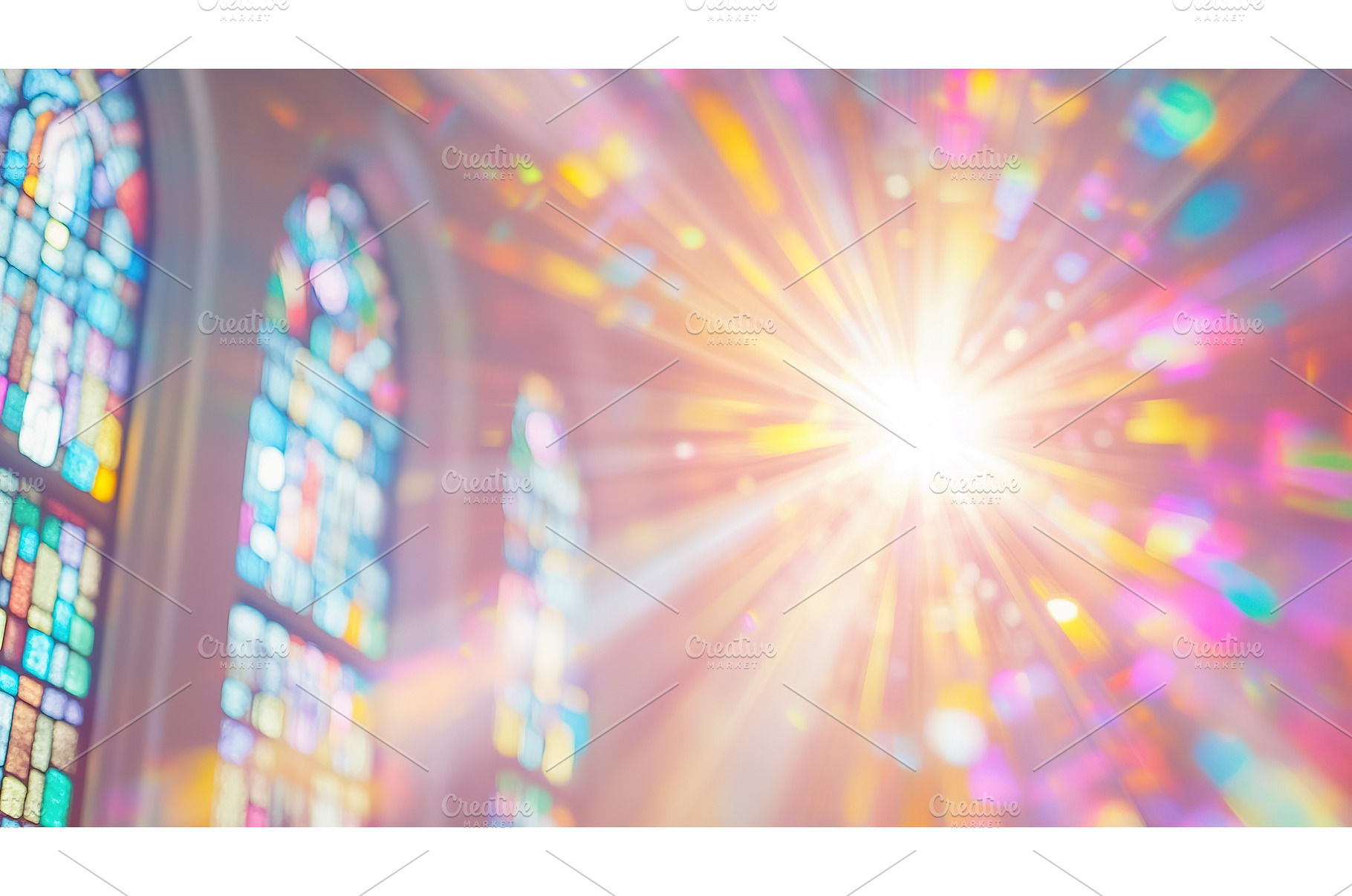 Blurred Stained Glass Windows with, an Architecture Photo by Lermont51