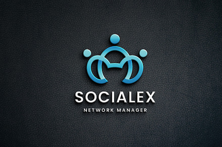 Socialex Network Manager Logo, a Branding & Logo Template by Design_Planet